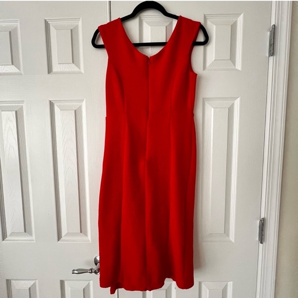 Anthropologie Maeve Quilted Red button front midi dress preppy equestrian - Picture 5 of 15